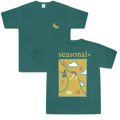 Seasonal Hero 'Atlas' Vintage Washed Tee - Forest