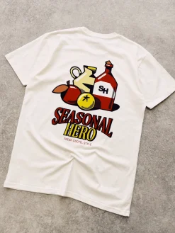 Seasonal Hero 'Coctel Style' Tee - Natural