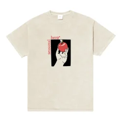 Seasonal Hero 'Forbidden Fruit' Vintage Washed Tee - Beige