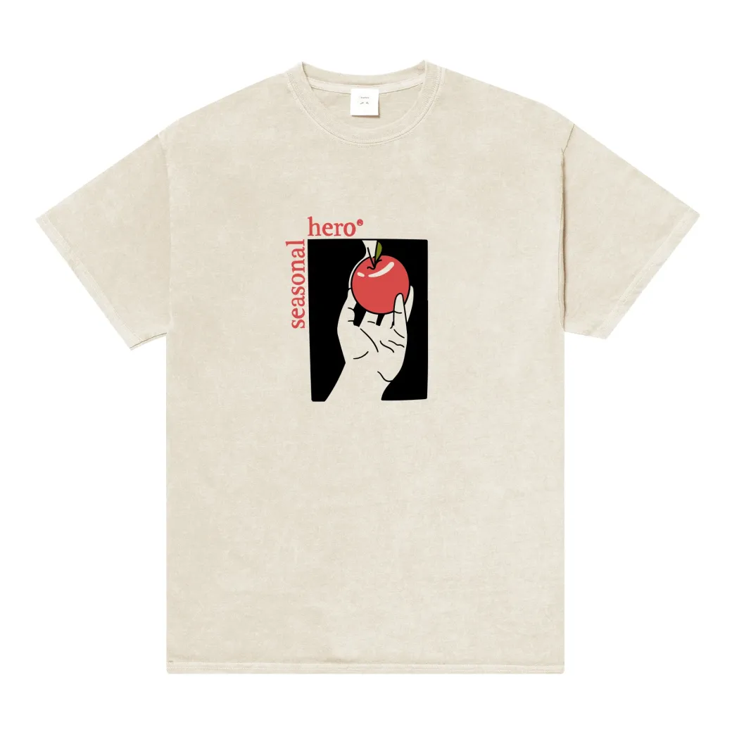 Seasonal Hero 'Forbidden Fruit' Vintage Washed Tee - Beige
