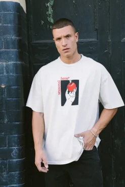 Seasonal Hero 'Forbidden Fruit' Vintage Washed Tee - Beige
