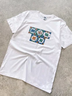 Seasonal Hero 'Mosaic' Tee - White