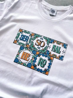 Seasonal Hero 'Mosaic' Tee - White