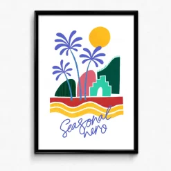 Seasonal Hero 'Palms' Print - White