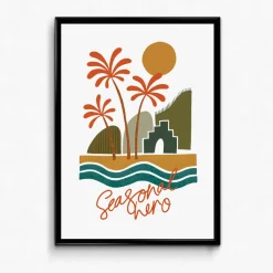 Seasonal Hero 'Palms' Print - Natural