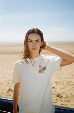 Seasonal Hero 'Palms' Tee - Natural