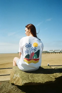 Seasonal Hero 'Palms' Tee - White