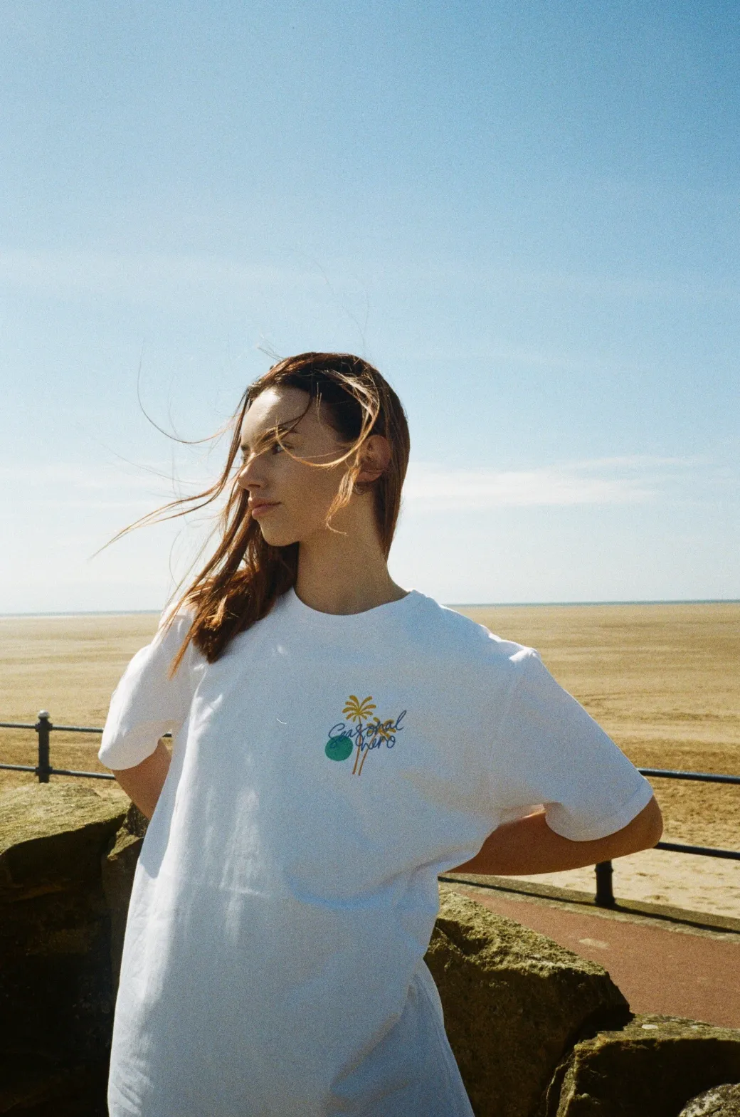 Seasonal Hero 'Palms' Tee - White