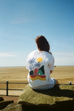 Seasonal Hero 'Palms' Tee - White