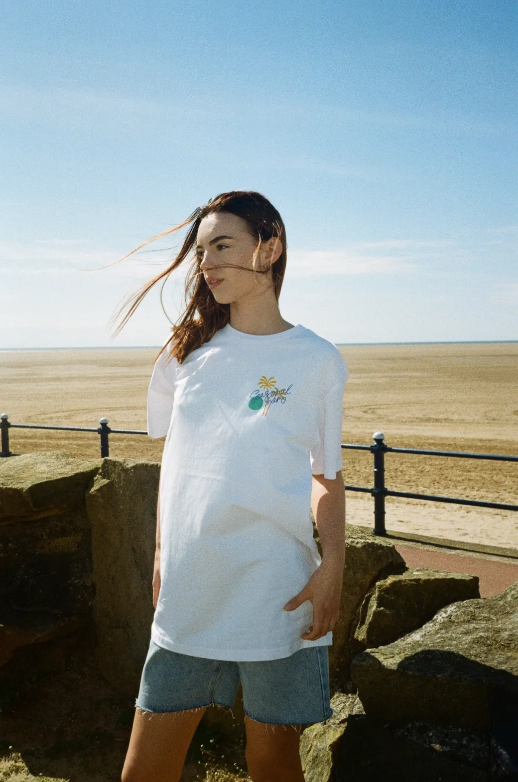 Seasonal Hero 'Palms' Tee - White