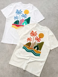 Seasonal Hero 'Palms' Tee - White