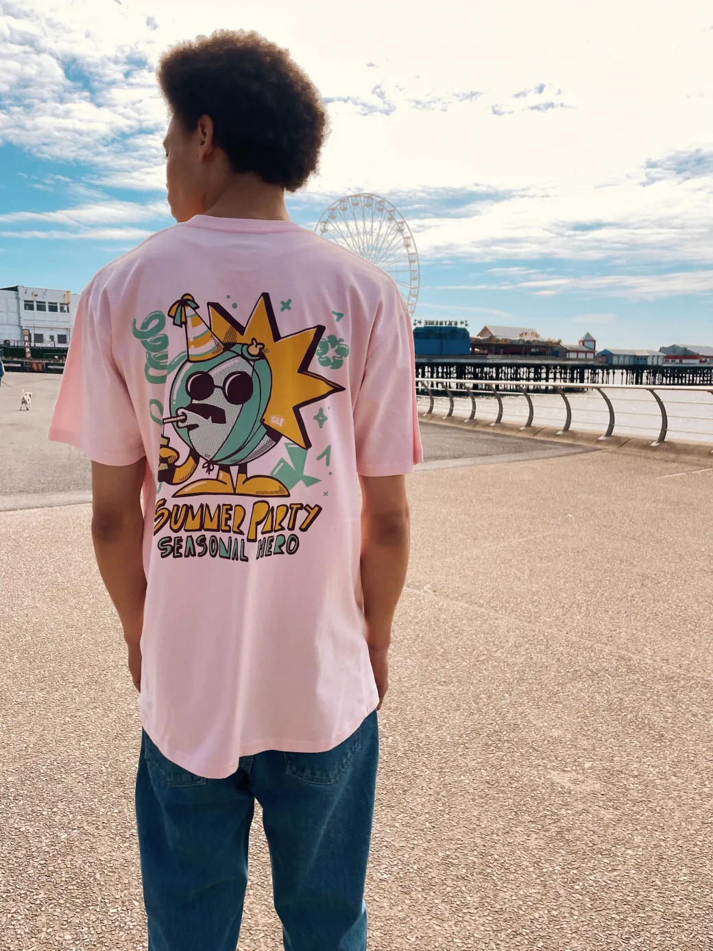 Seasonal Hero 'Summer Party' Tee - Pink