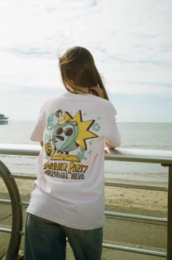 Seasonal Hero 'Summer Party' Tee - Pink