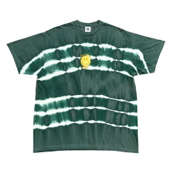 Seasonal Hero 'Trippy Smiler' Tie Dye Washed Tee - Green & White