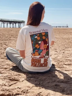 Seasonal Hero 'Valencia' Tee - Natural