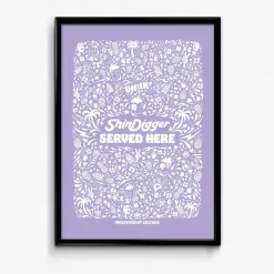 Shindigger X UN:IK 'Served Here' Print - Peach