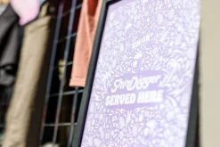 Shindigger X UN:IK 'Served Here' Print - Peach