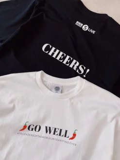 Tailenders 'Go Well' Tee - Black / White