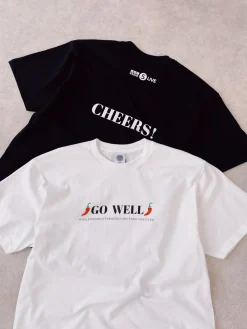Tailenders 'Go Well' Tee - Black / White