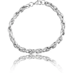 Thick Rope Bracelet - Silver