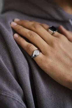 Trippy Signet Ring - Silver