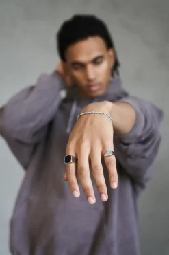 Trippy Signet Ring - Silver
