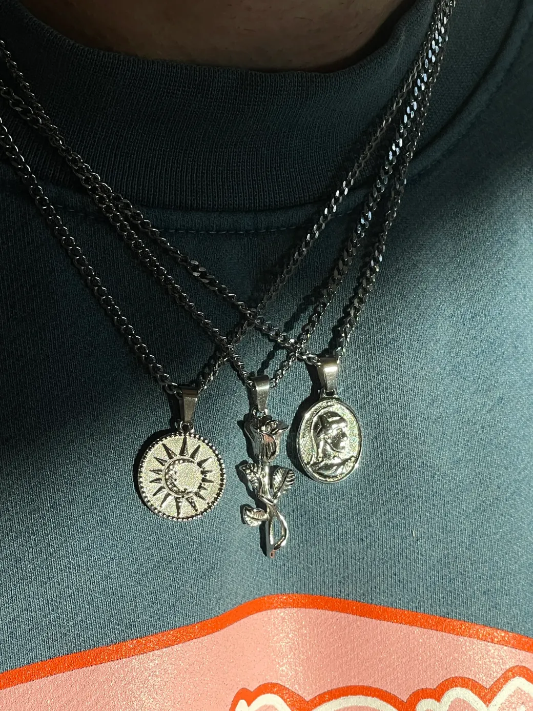 Valentine Pendant Necklace - Silver / Gold