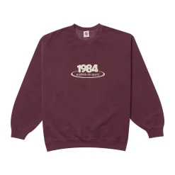 Vice 84 '1984 Disc' Embroidered Sweater - Vintage Washed Maroon