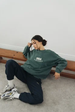 Vice 84 '1984 Disc' Embroidered Sweater - Vintage Washed Pine