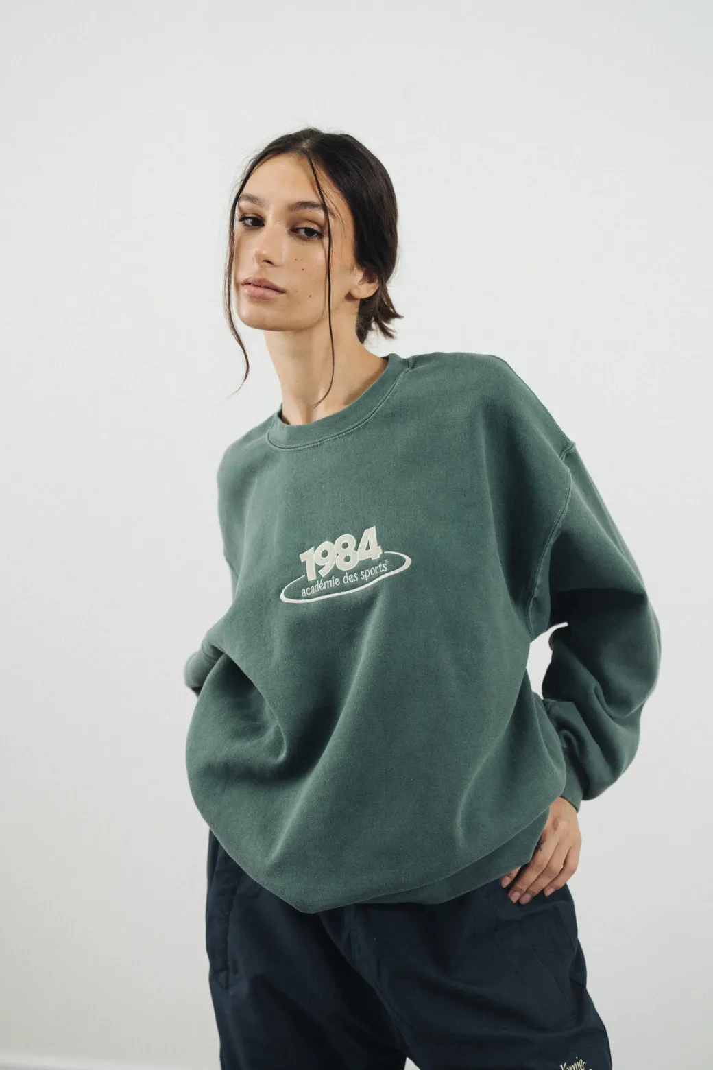 Vice 84 '1984 Disc' Embroidered Sweater - Vintage Washed Pine