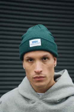 Vice 84 '1984' Ribbed Beanie - Jade Green
