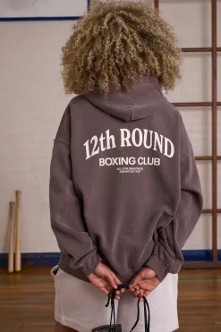 Vice 84 *10 Years Of* '12th Round' Hoodie - Vintage Washed Brown