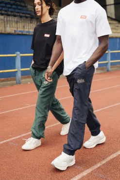 Vice 84 'Académie Des Sports Script' Nylon Trackpants - Navy