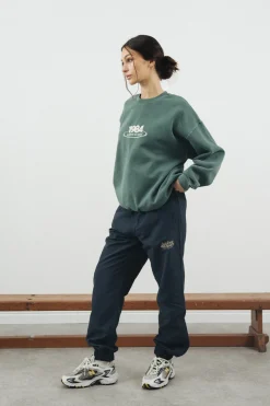 Vice 84 'Académie Des Sports Script' Nylon Trackpants - Navy