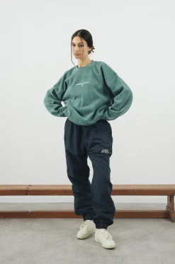 Vice 84 'Académie Des Sports Script' Nylon Trackpants - Navy