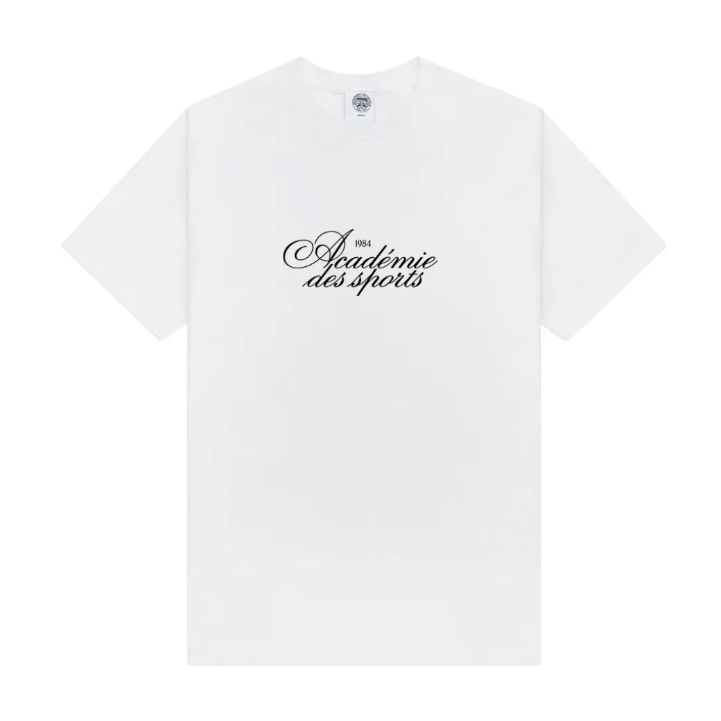 Vice 84 'Académie Des Sports Script' Tee - White