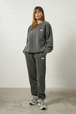 Vice 84 'Always Moving' Vintage Washed Joggers - Black