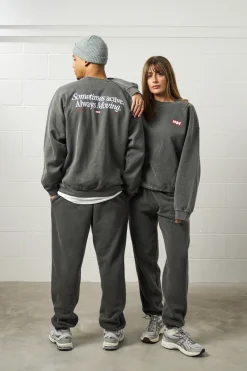 Vice 84 'Always Moving' Vintage Washed Sweater - Black