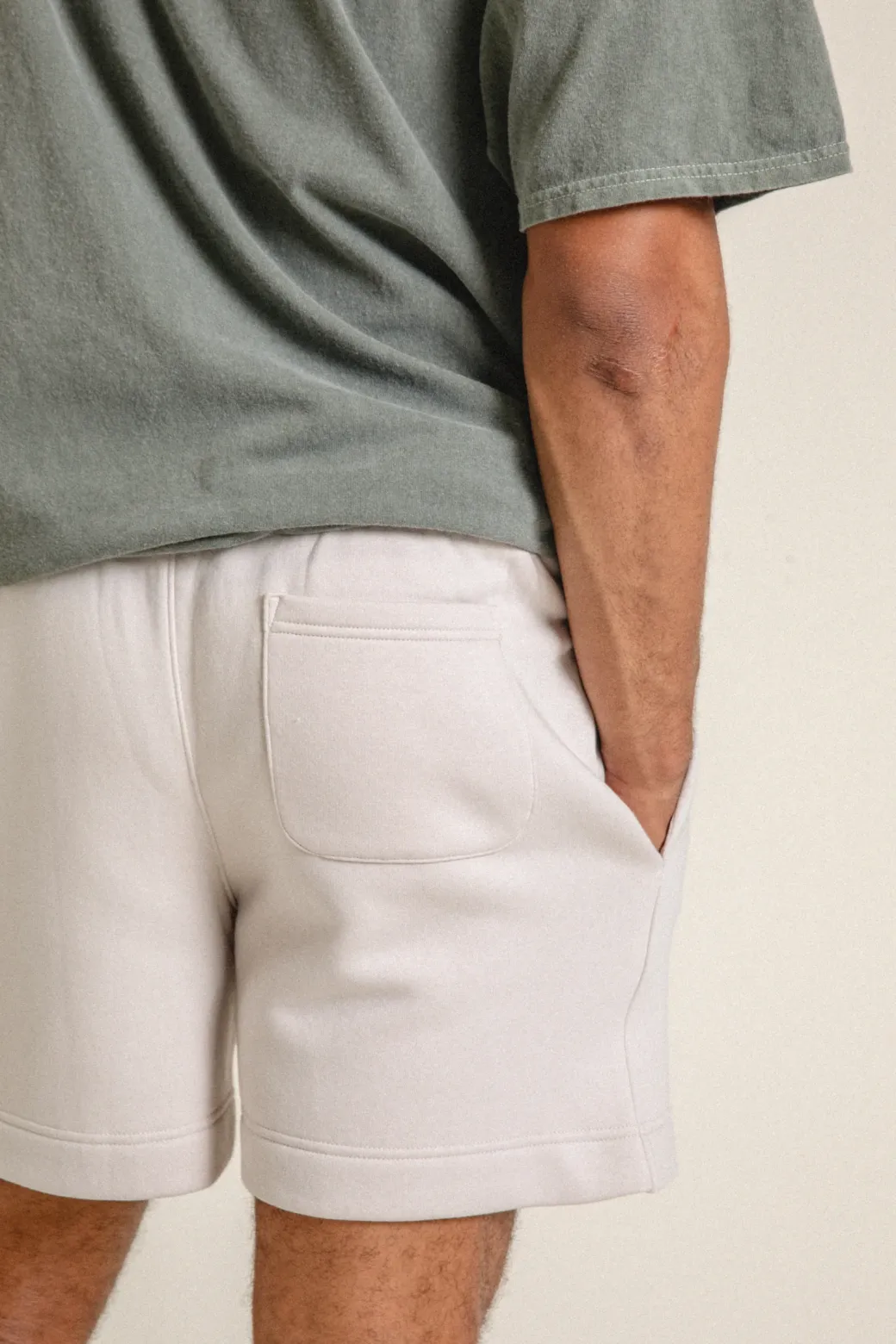 Vice 84 'Athletics' Jogger Shorts - Bone