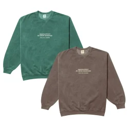 Vice 84 'Athletics' Vintage Washed Sweater Twinpack - Emerald Green/Chocolate