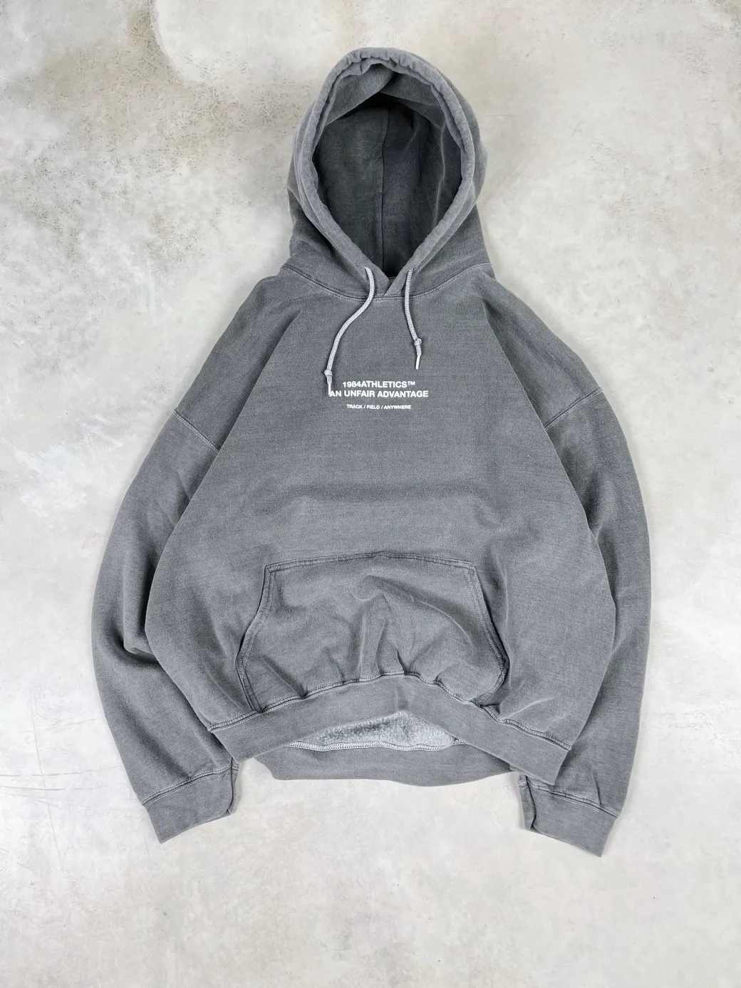 Vice 84 'Athletics' Vintage Washed Hoodie - Black