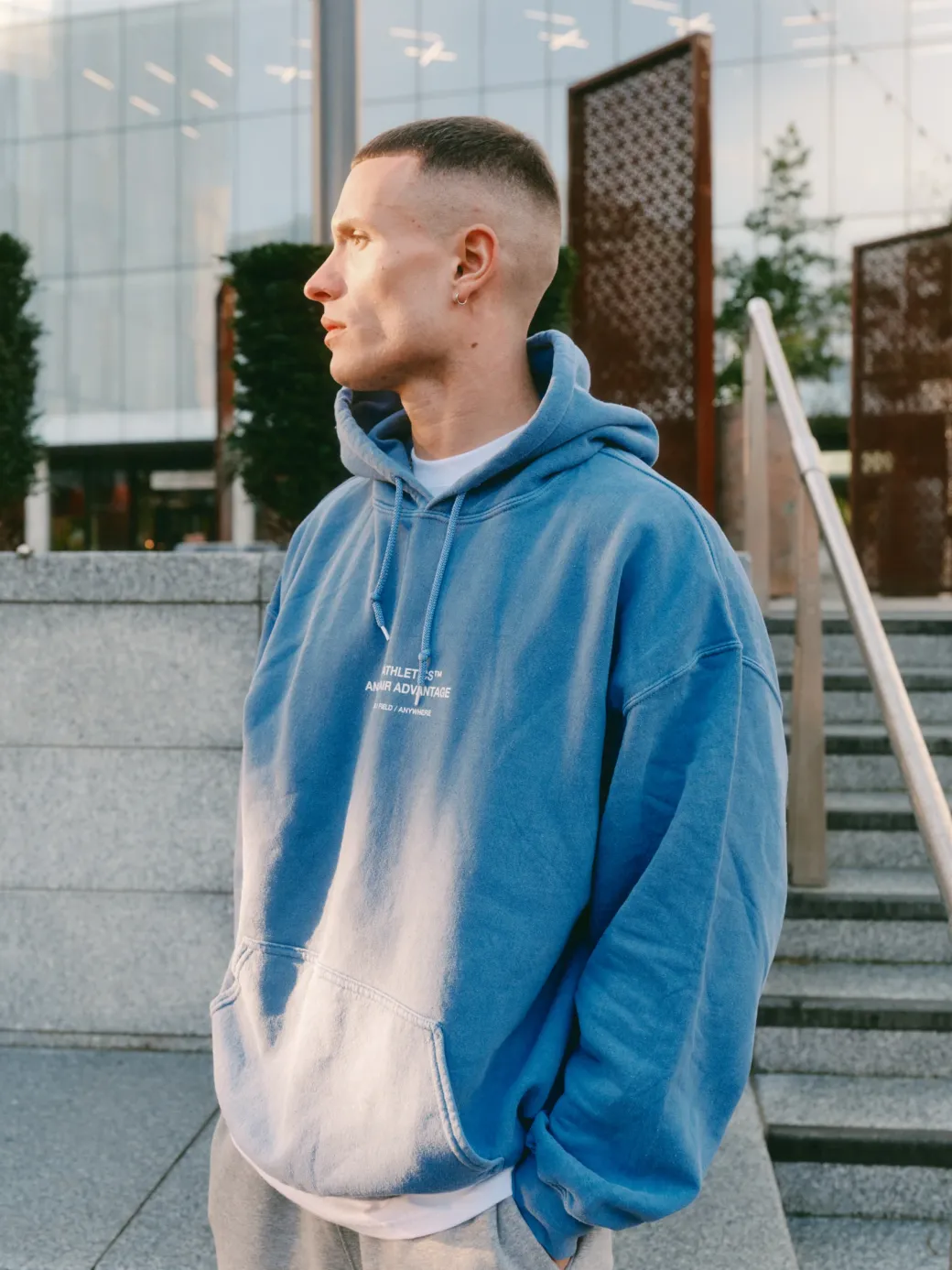 Vice 84 'Athletics' Vintage Washed Hoodie - Navy