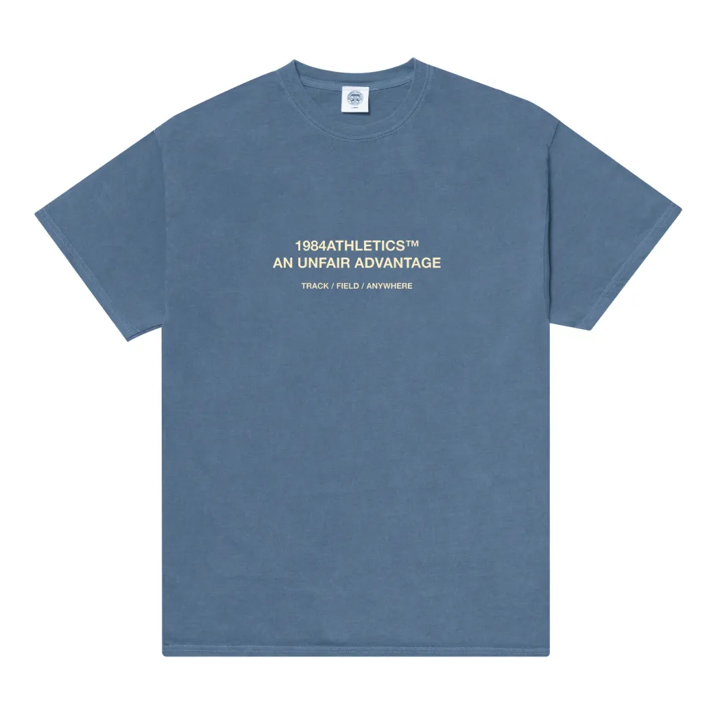 Vice 84 'Athletics' Vintage Washed Tee - Pacific Blue