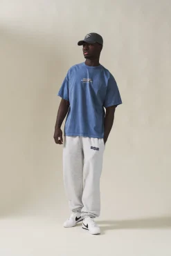 Vice 84 'Athletics' Vintage Washed Tee - Pacific Blue