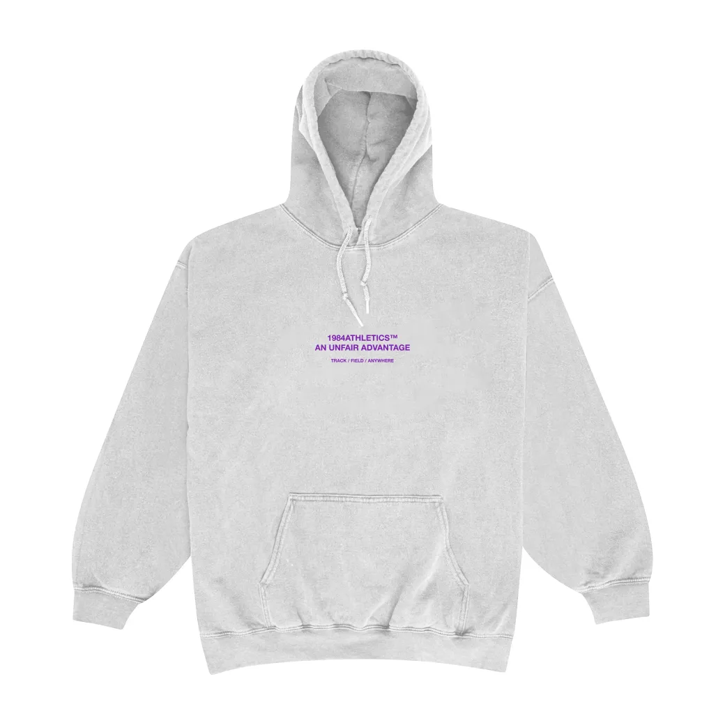 Vice 84 'Athletics' Vintage Washed Hoodie - Ash