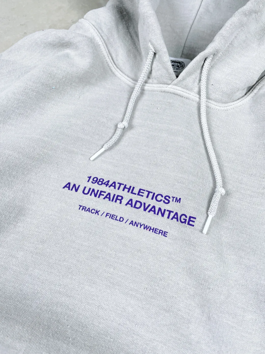 Vice 84 'Athletics' Vintage Washed Hoodie - Ash