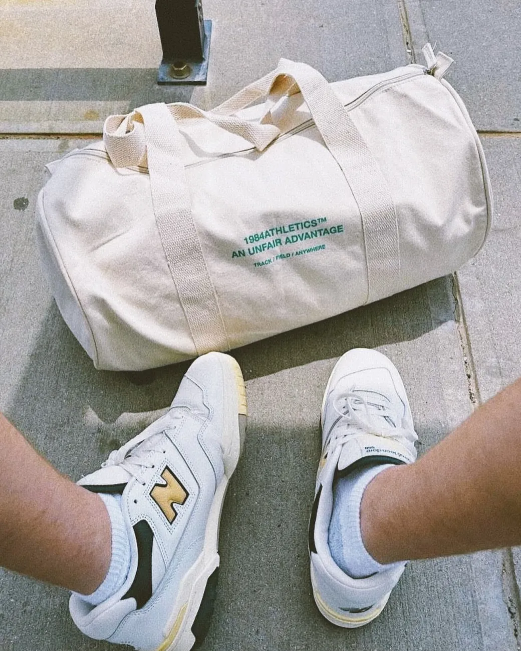 Vice 84 'Athletics' Vintage Washed Sweater & Gym Bag