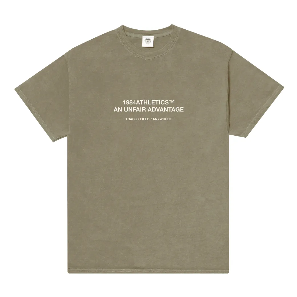 Vice 84 'Athletics' Vintage Washed Tee - Army Green