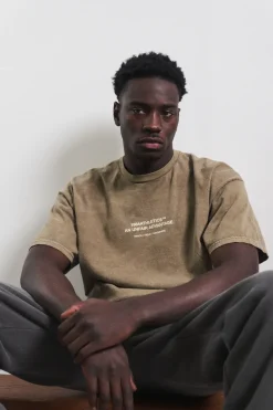 Vice 84 'Athletics' Vintage Washed Tee - Army Green