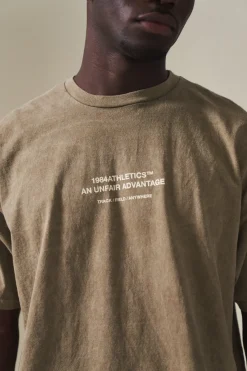 Vice 84 'Athletics' Vintage Washed Tee - Army Green